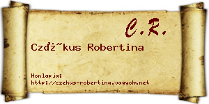 Czékus Robertina névjegykártya